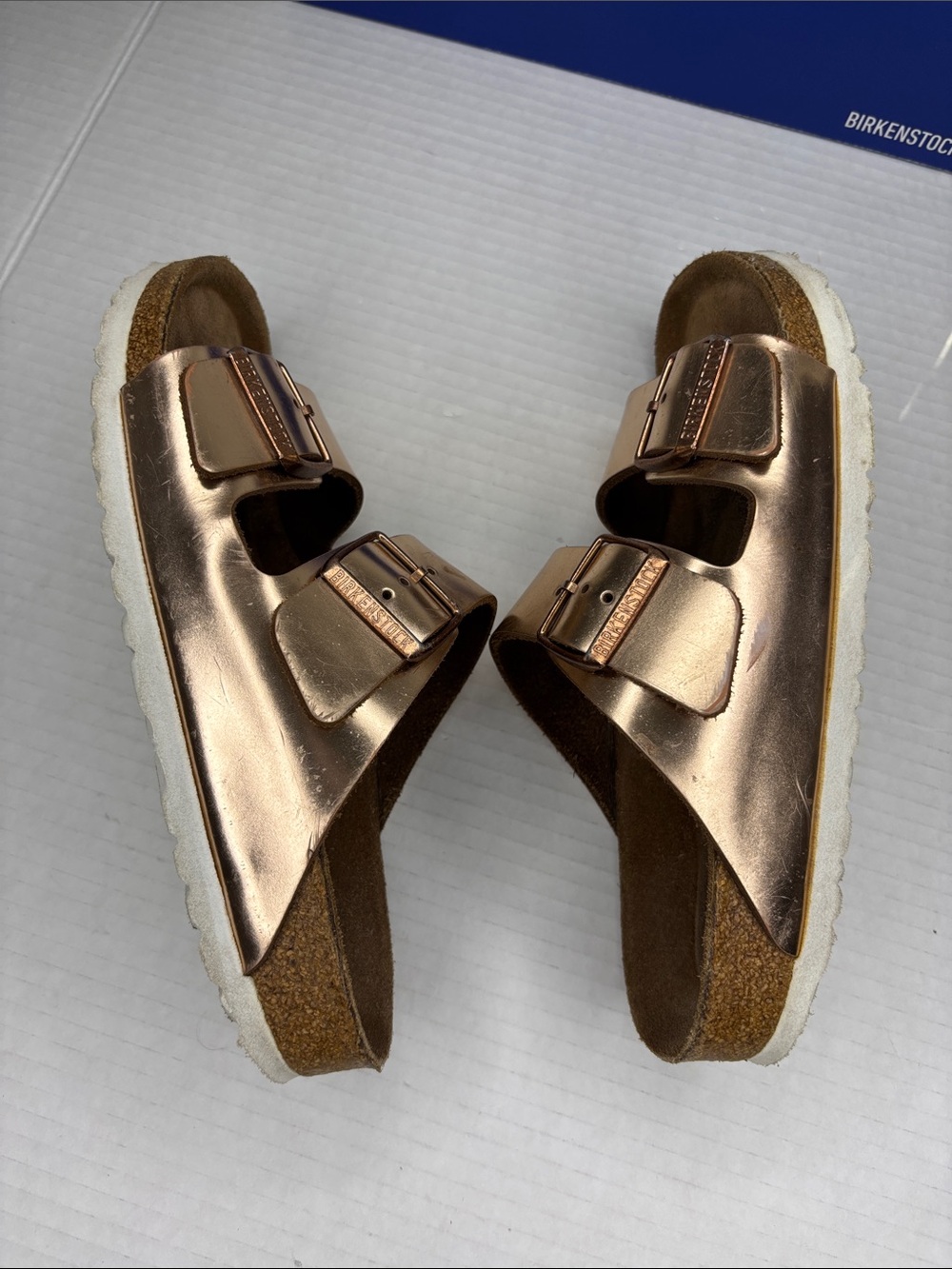 Birkenstock Arizona sandals, metallic copper, size 37 - Picture 4 of 11